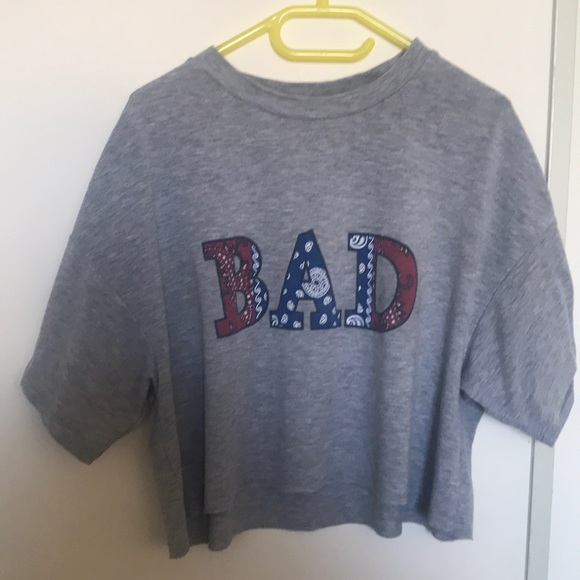 grey cropped top - Picture 2 of 2